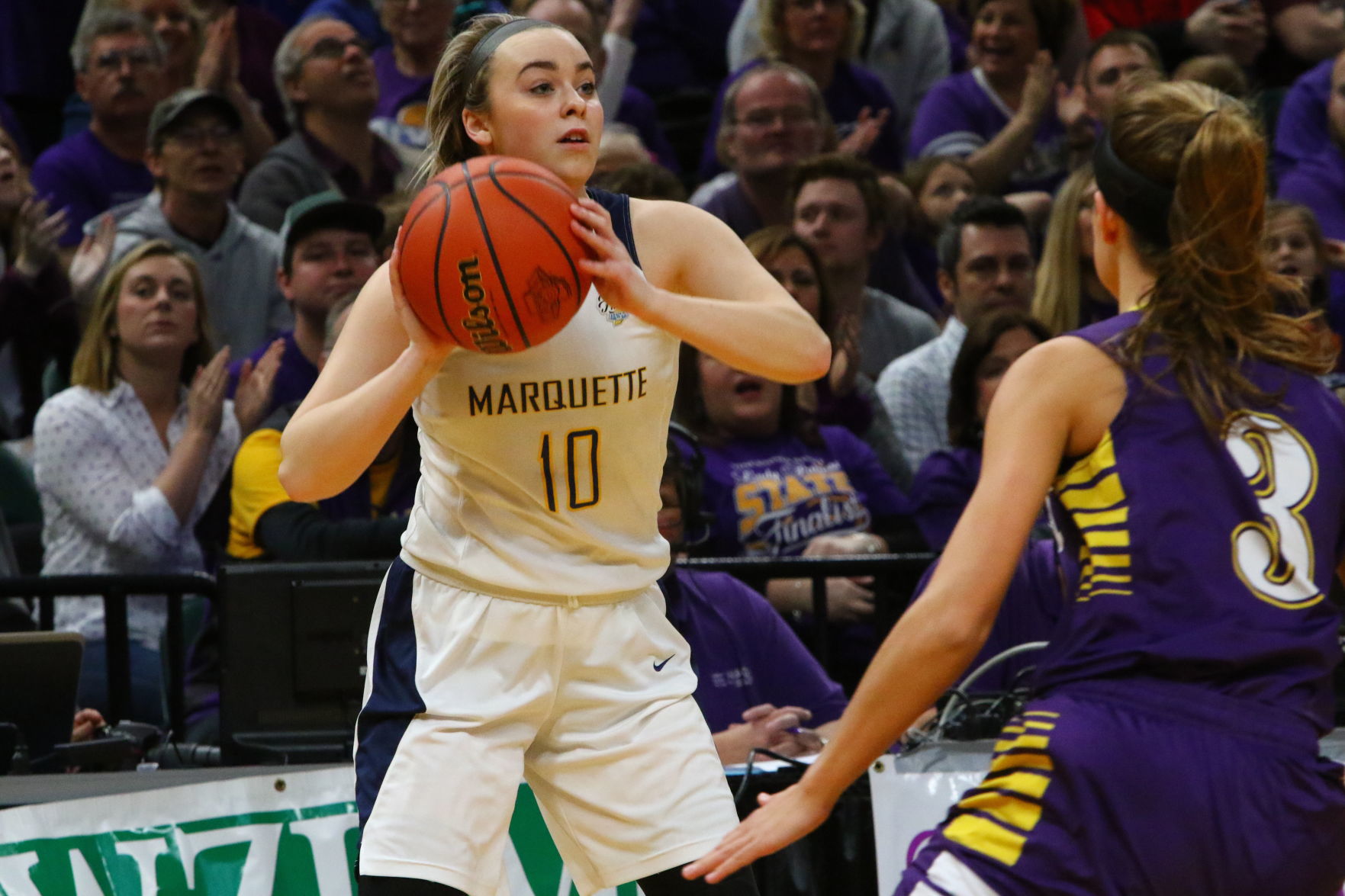 Gallery: Girls Basketball State Finals: Marquette Catholic vs. Vincennes Rivet